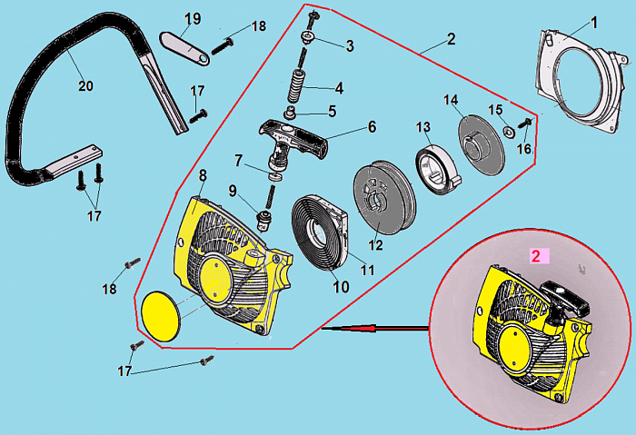 5 СТАРТЕР  БЕНЗОПИЛА CHAMPION 237-16