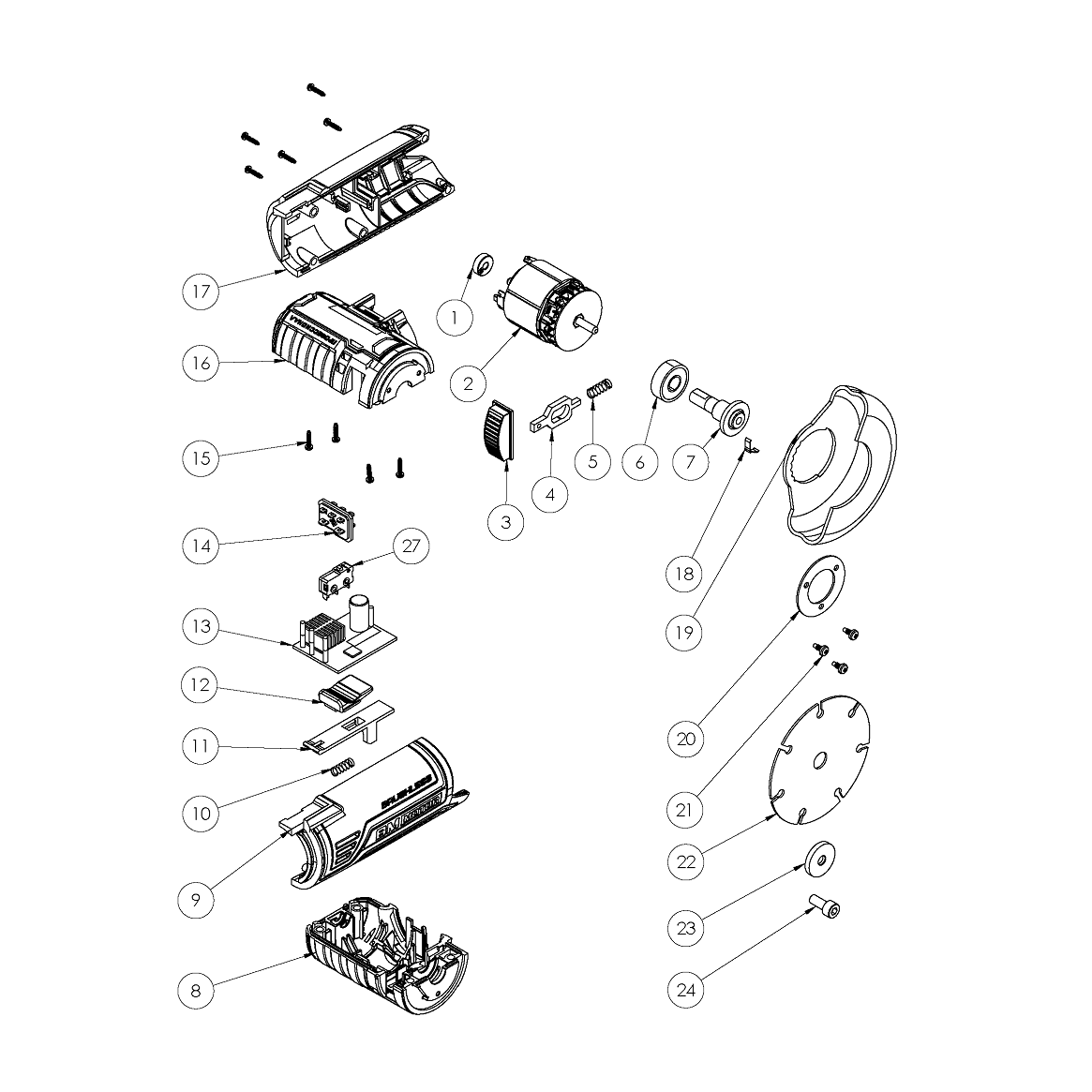 Бесщеточная УШМ, без АКБ, в коробке AB-76